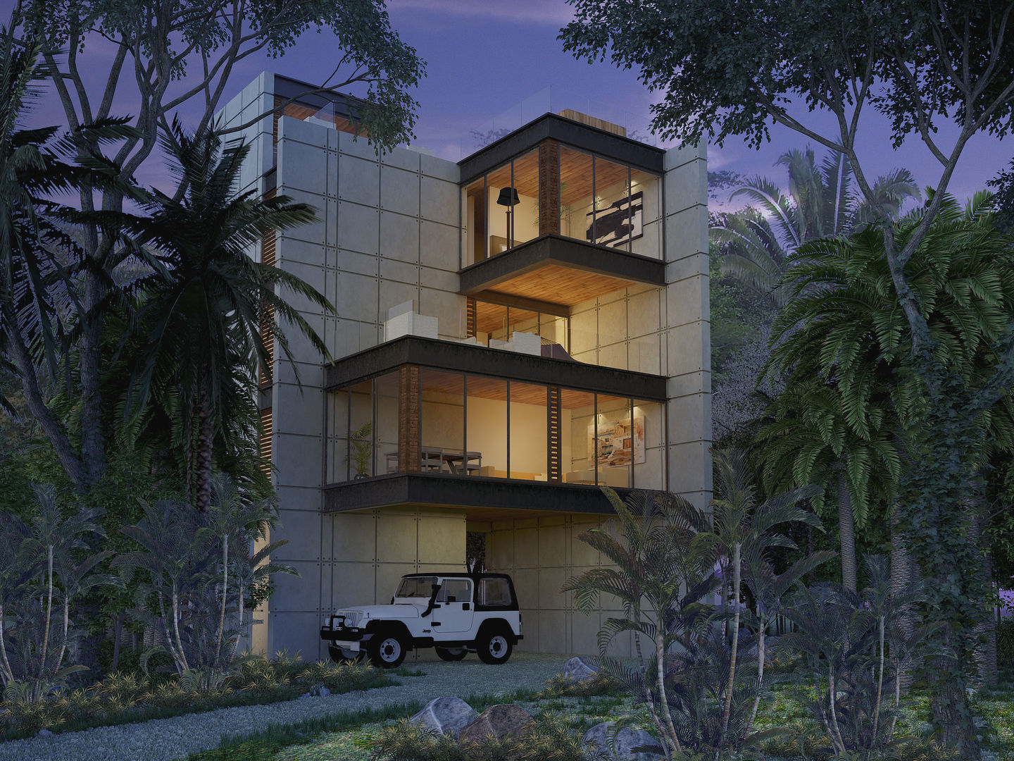 fachada principal hacia la laguna Daniel Cota Arquitectura | Despacho de arquitectos | Cancún