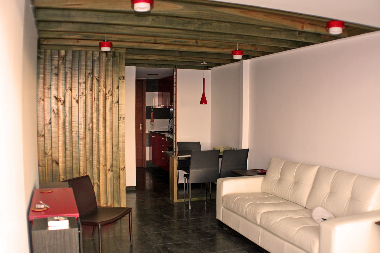 Casa Pazols, m2 estudio arquitectos - Santiago m2 estudio arquitectos - Santiago Modern Living Room Slate