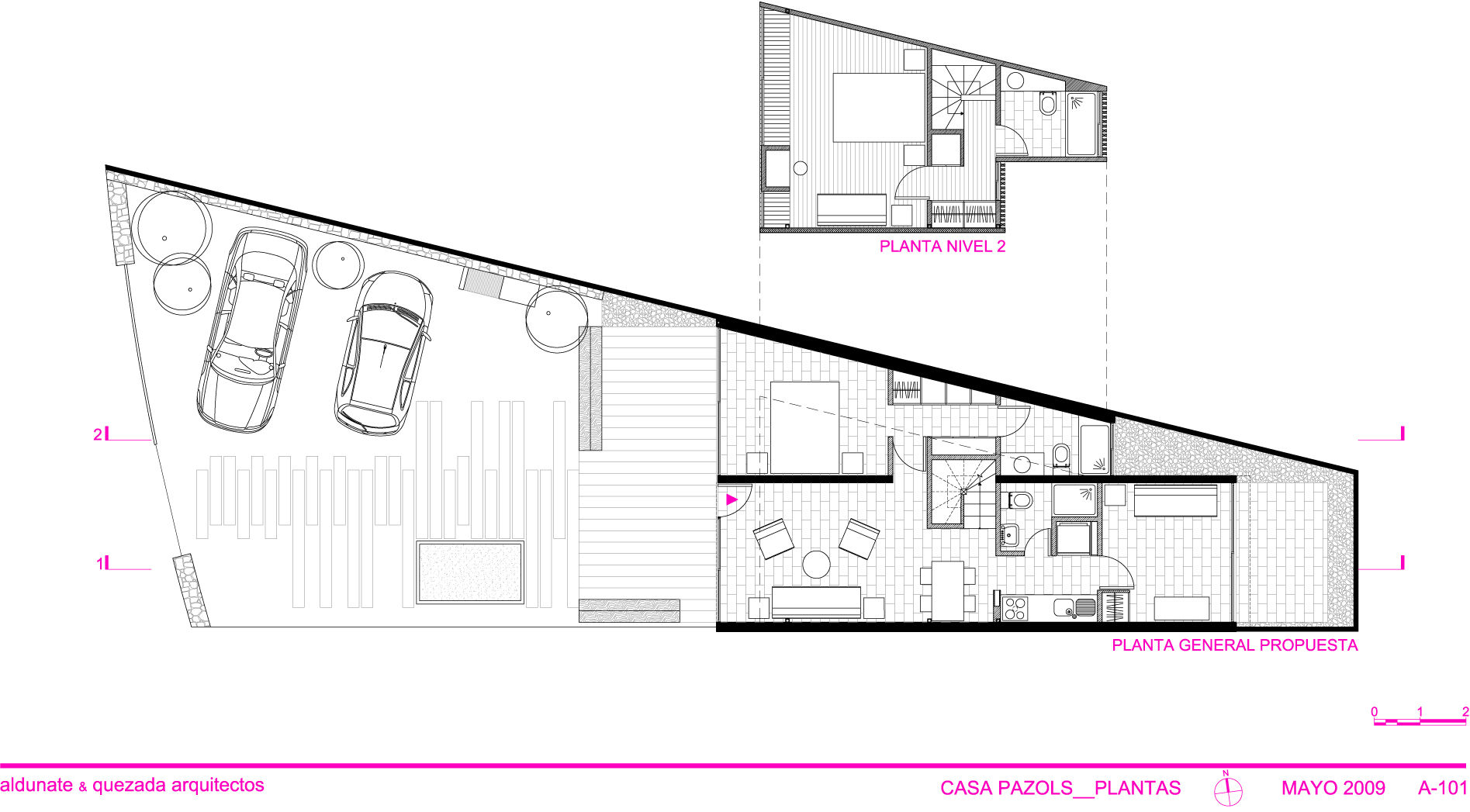 hiện đại theo m2 estudio arquitectos - Santiago, Hiện đại