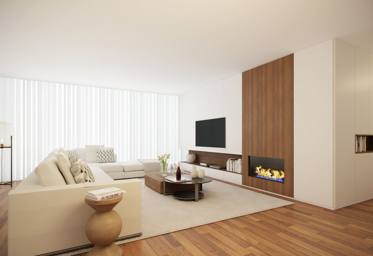 Home for Two, 411 - Design e Arquitectura de Interiores 411 - Design e Arquitectura de Interiores Ruang Keluarga Modern