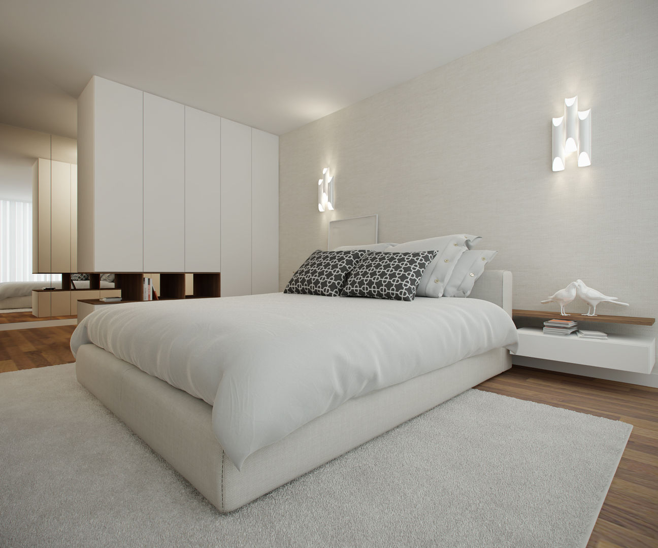 Home for Two, 411 - Design e Arquitectura de Interiores 411 - Design e Arquitectura de Interiores Moderne slaapkamers