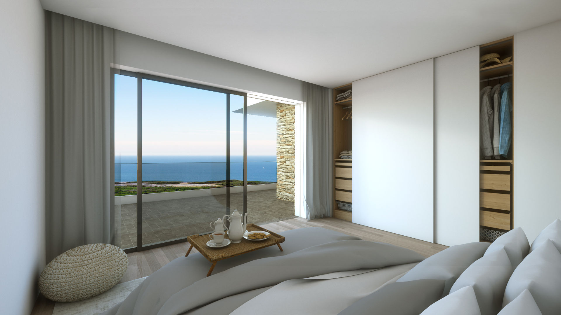 Habitações junto ao mar na Ericeira, DR Arquitectos DR Arquitectos Dormitorios de estilo minimalista
