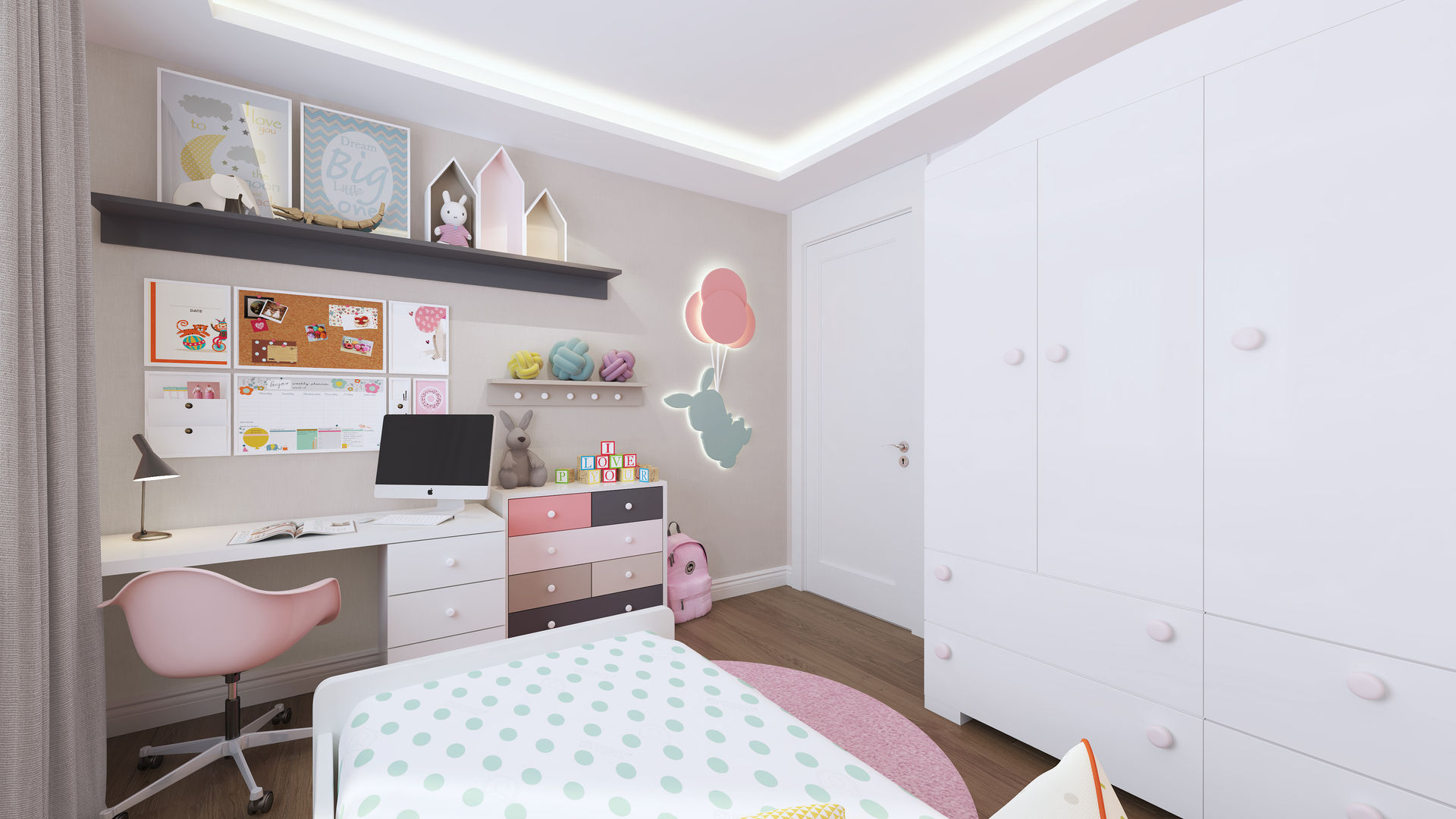 homify Cuarto para niñas Madera Acabado en madera