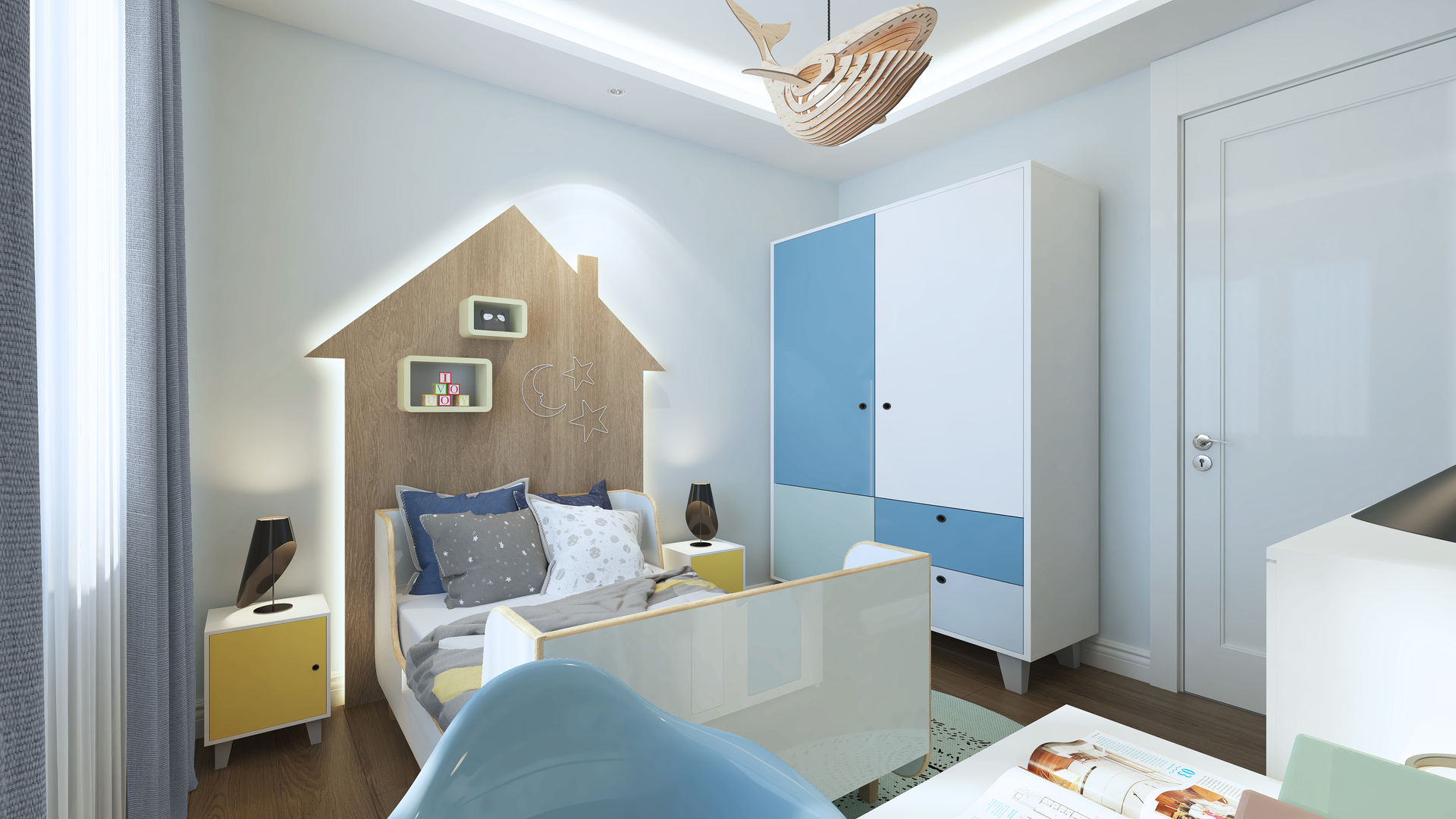 homify Modern nursery/kids room Wood Wood effect