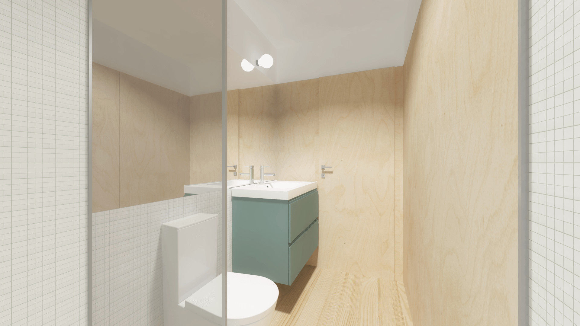 Casa modular, Estúdio AMATAM Estúdio AMATAM Modern bathroom