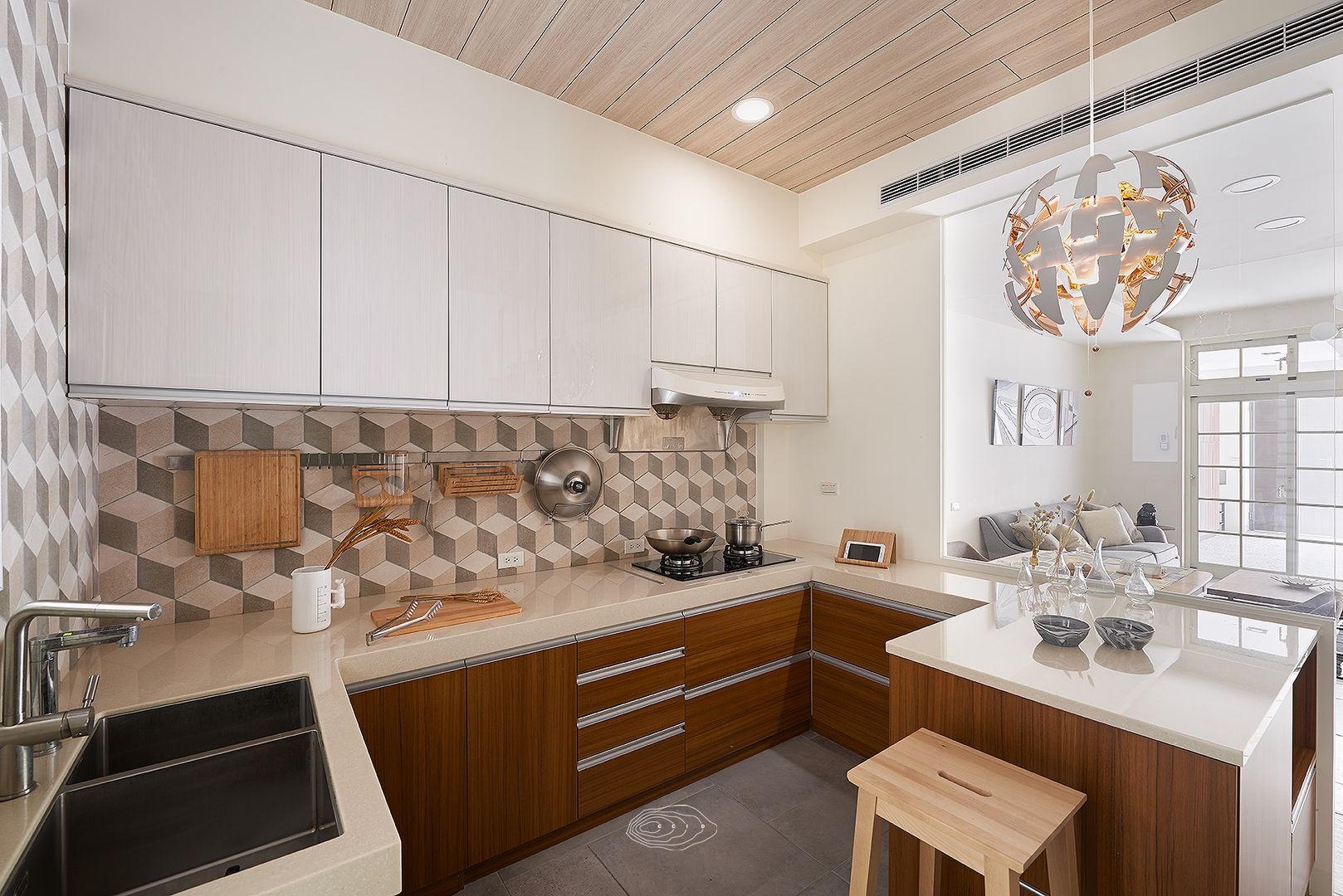 狹長街屋大改造, 層層室內裝修設計有限公司 層層室內裝修設計有限公司 Scandinavian style kitchen