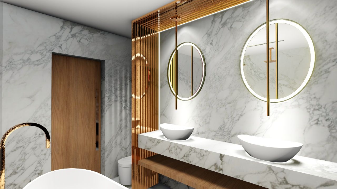 Banheiro Clean Contemporâneo, Studio² Studio² Casas de banho minimalistas