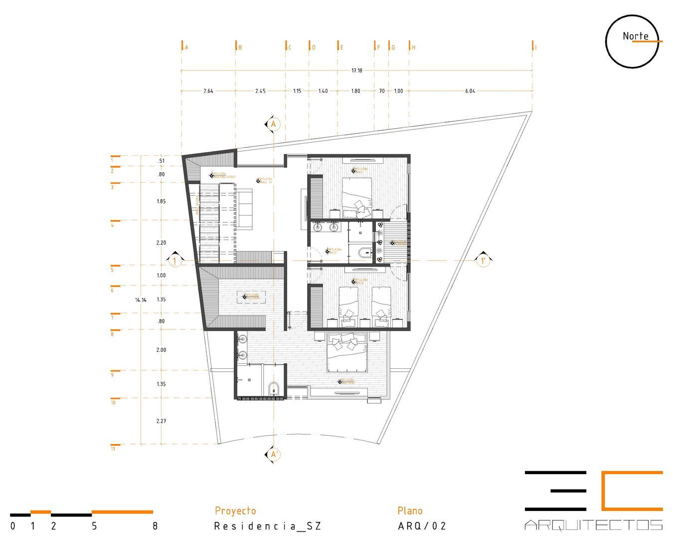 modern by 3C Arquitectos S.A. de C.V., Modern