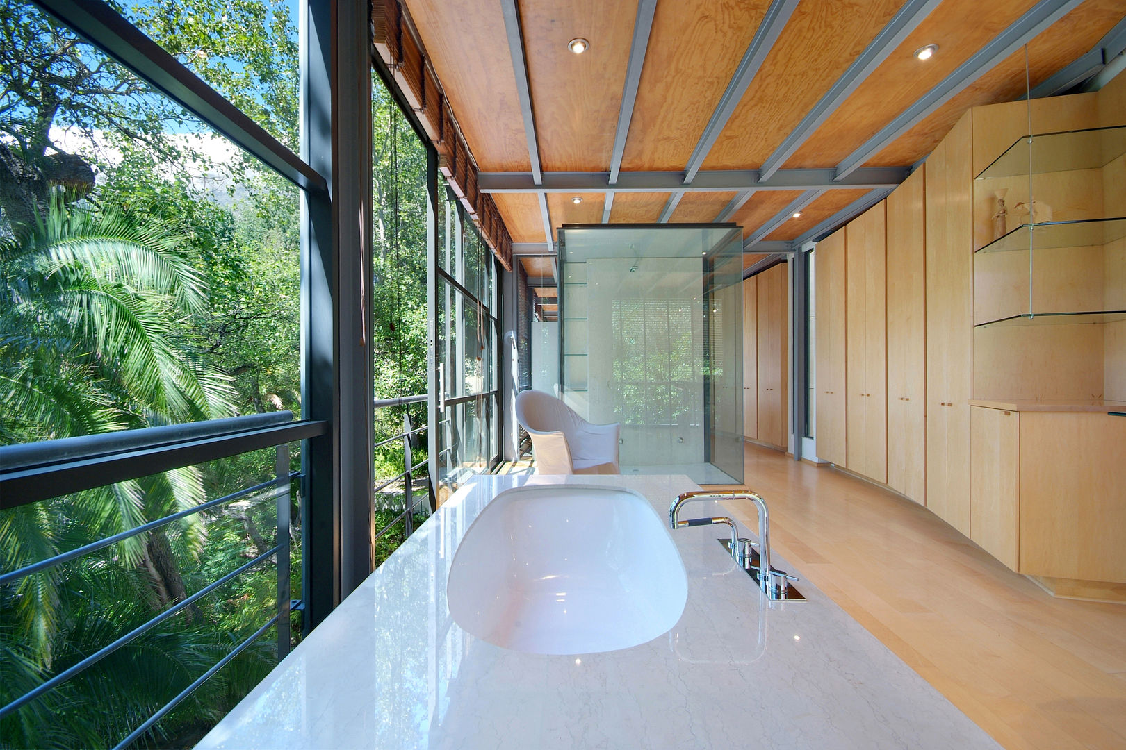 Main En-Suite Bathroom Van der Merwe Miszewski Architects Modern style bathrooms Stone
