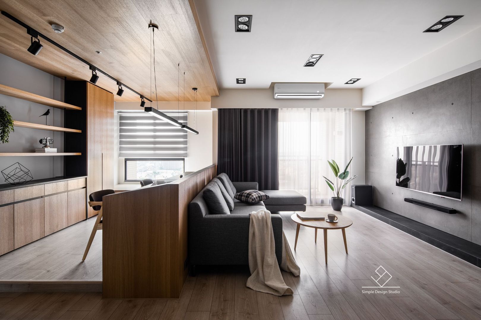 書房/客廳 極簡室內設計 Simple Design Studio Minimalist living room