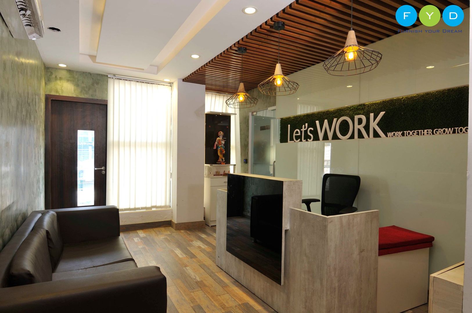 Lets Work - Coworking Space in Noida FYD Interiors Pvt. Ltd Commercial spaces coworking space,office,office interiors,interior design,Offices & stores