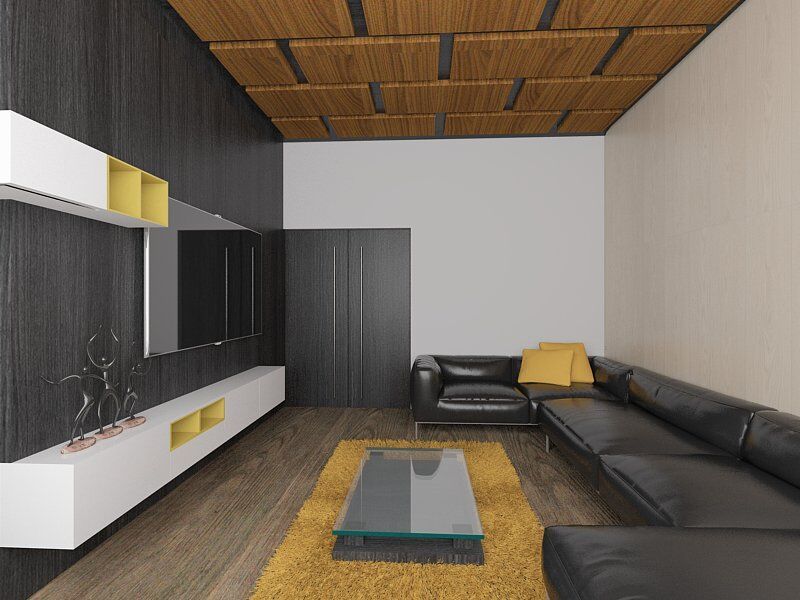 homify Modern living room Wood-Plastic Composite
