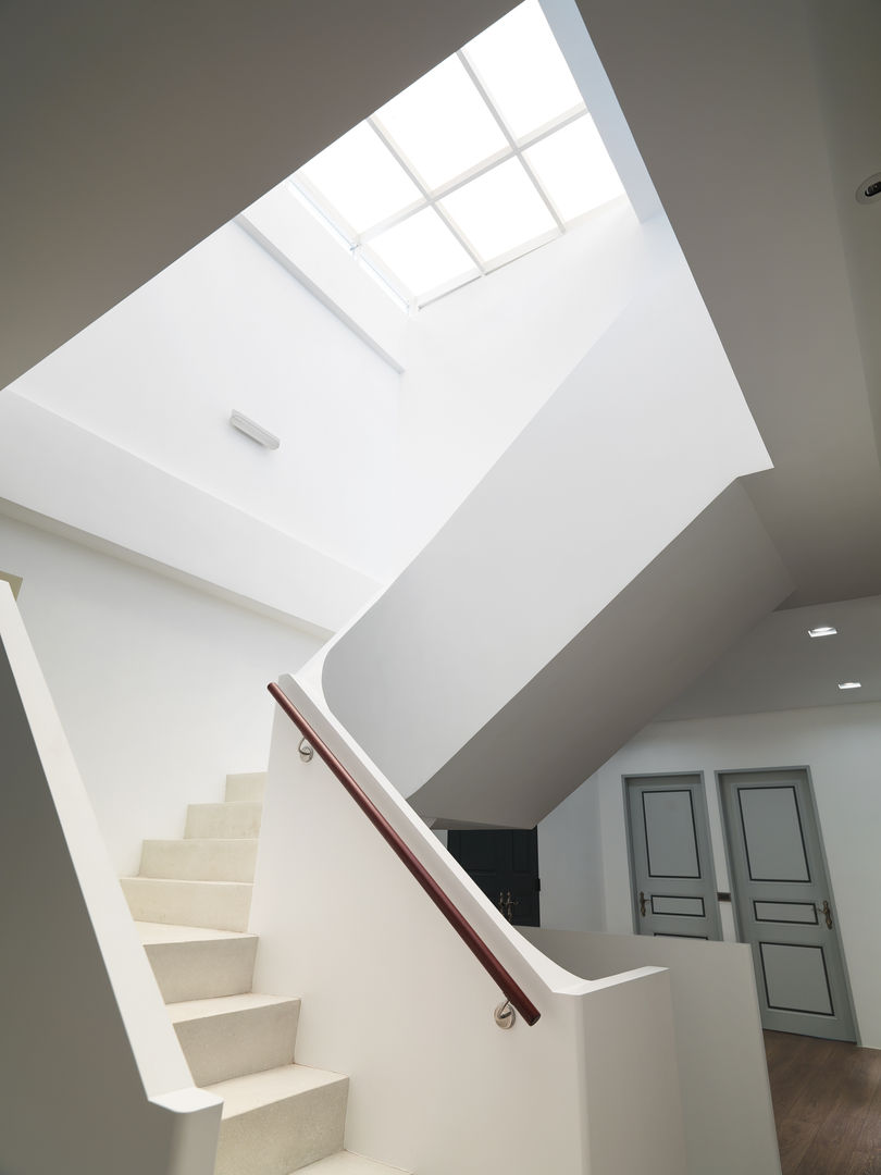 光景 巫宅, WID建築室內設計事務所 Architecture & Interior Design WID建築室內設計事務所 Architecture & Interior Design Stairs