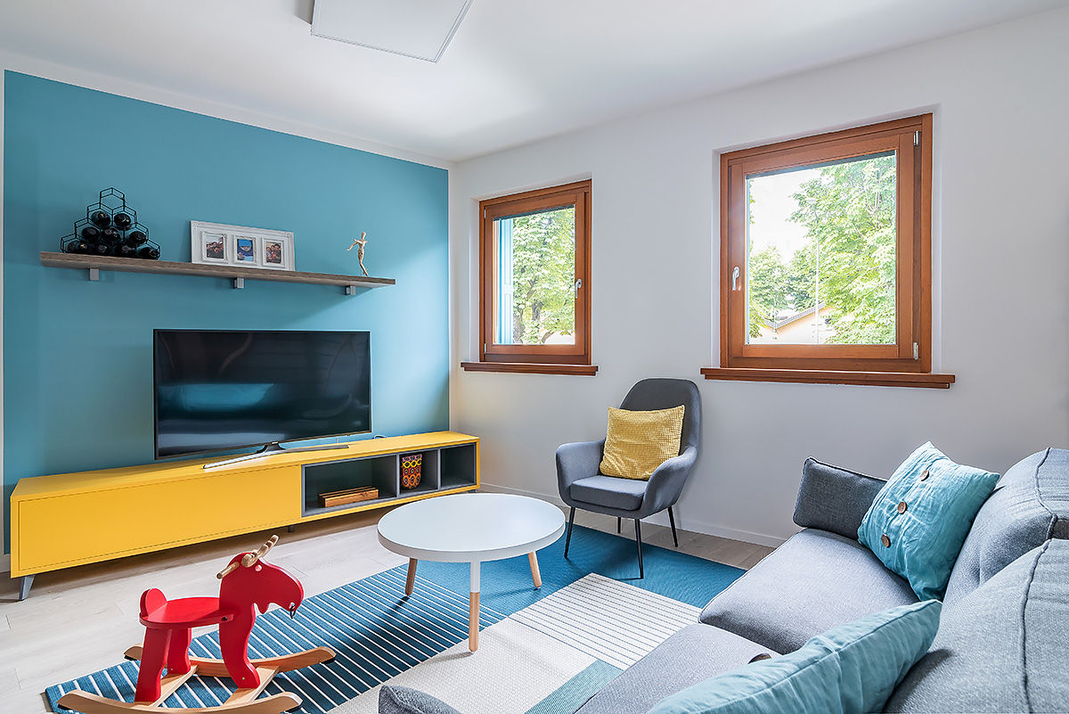 Ristrutturazione appartamento di 200 mq a Udine, S. Paolo, Facile Ristrutturare Facile Ristrutturare Scandinavian style living room