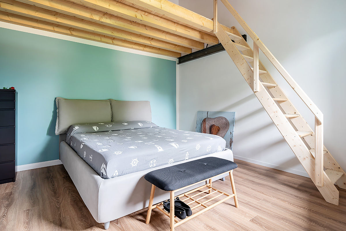 Ristrutturazione appartamento di 200 mq a Udine, S. Paolo, Facile Ristrutturare Facile Ristrutturare Scandinavian style bedroom