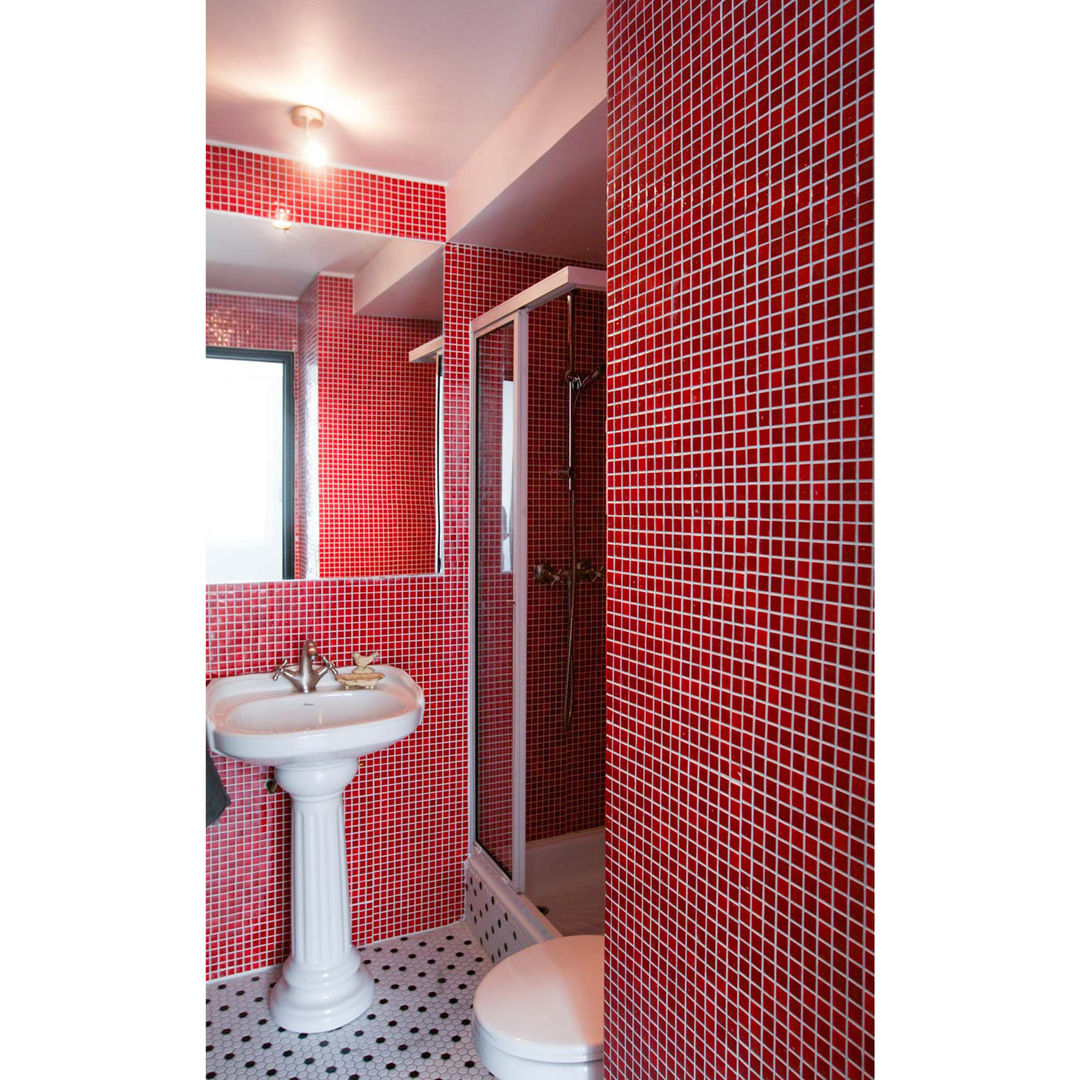 Departamento Las Hortencias, Crescente Böhme Arquitectos Crescente Böhme Arquitectos Modern bathroom Ceramic
