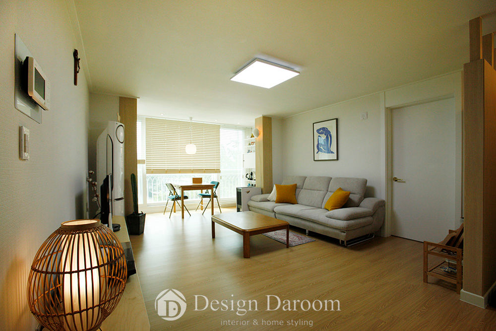 암사동 한강포스파크 25py 거실 Design Daroom 디자인다룸 스칸디나비아 거실