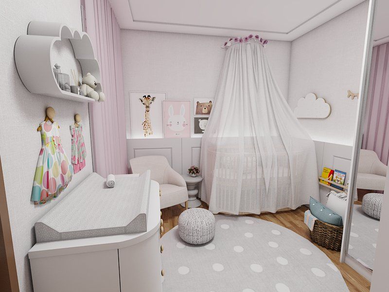 QUARTO BEBE Studio M Arquitetura Quartos de criança clássicos