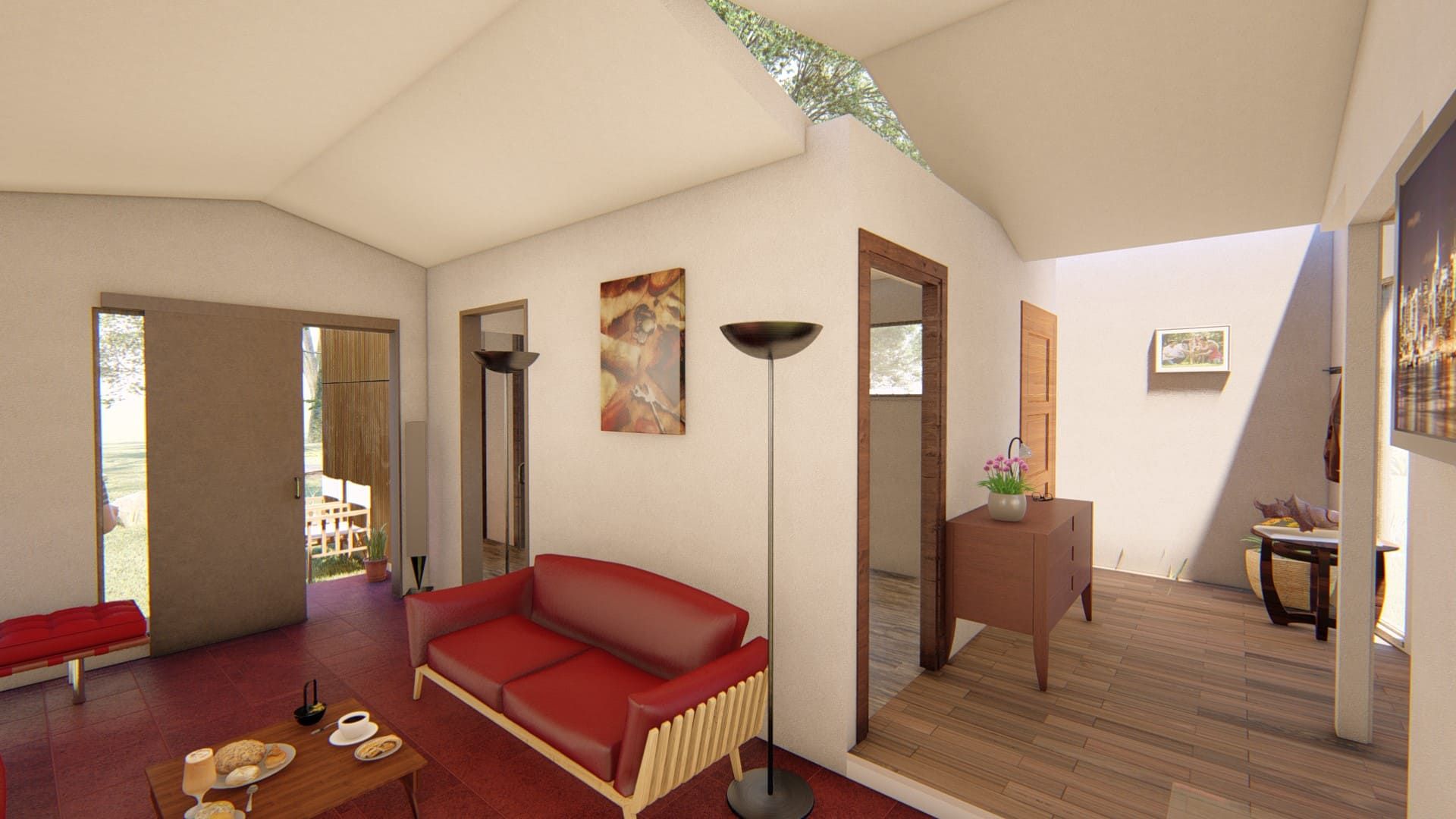 CASA 2 CONTENEDORES (no prefabricado), BIM Urbano BIM Urbano Living room OSB