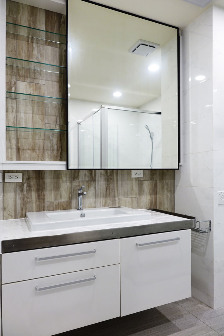 安平區自定義豪宅, houseda houseda Modern bathroom Tiles