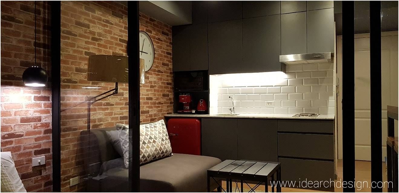 Rustic Vibe at Azure Urban Residences, Paranaque City, Idear Architectural Design Consultancy Idear Architectural Design Consultancy Rustic style kitchen