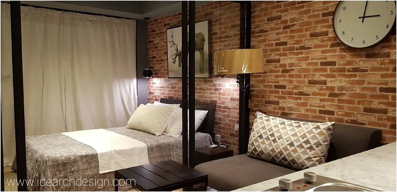 Rustic Vibe at Azure Urban Residences, Paranaque City, Idear Architectural Design Consultancy Idear Architectural Design Consultancy Спальня