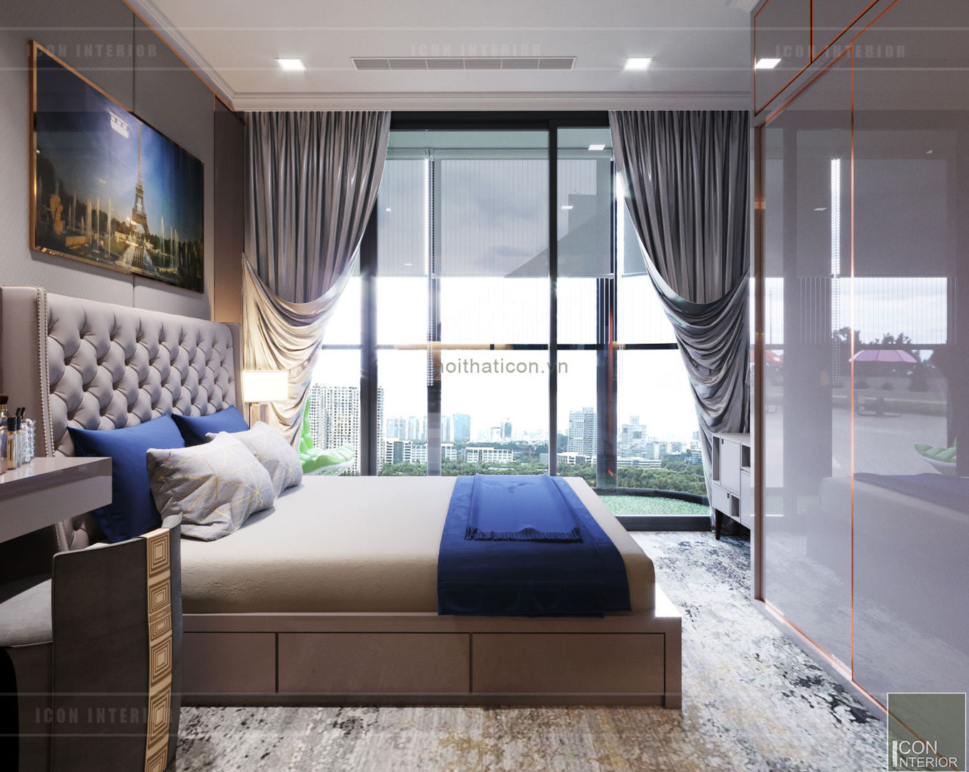 THIẾT KẾ TÂN CỔ ĐIÊN CHO CĂN HỘ TỌA ĐỘ LANDMARK 81, ICON INTERIOR ICON INTERIOR Klassische Schlafzimmer