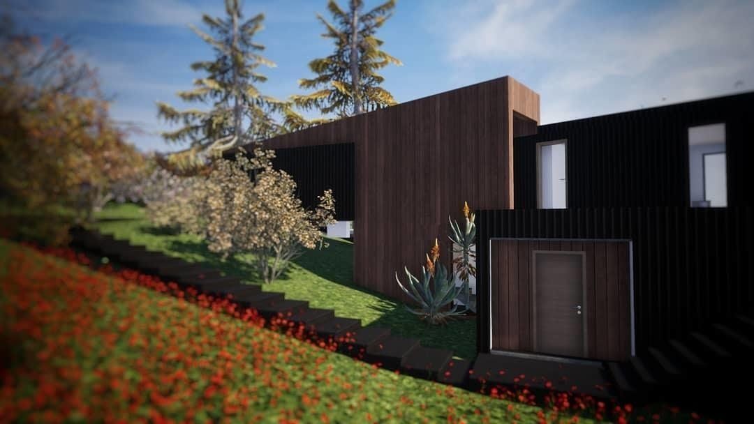 DISEÑO DE CASA EN TUNQUÉN homify Casas de madera Madera Acabado en madera