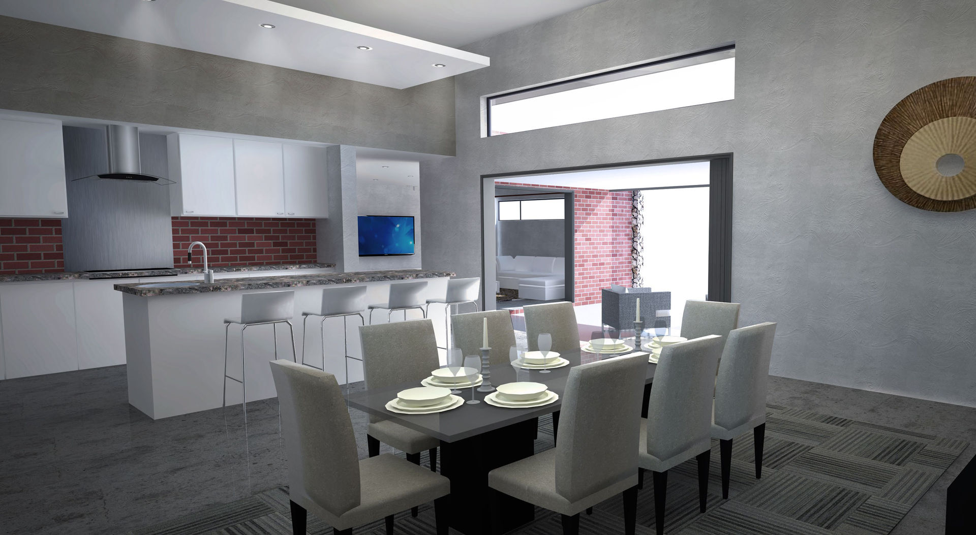 New Dining Room & Kitchen A4AC Architects Kitchen units Granite new dining room,new house,modern,open plan