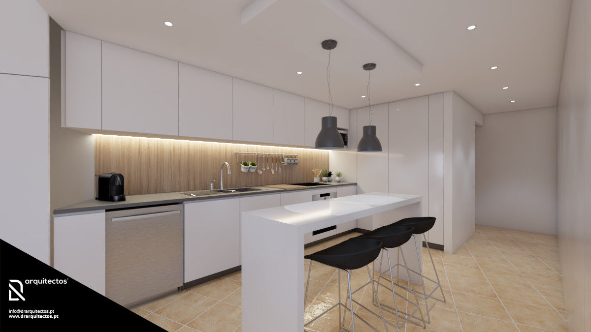 Casa na Freiria | Design Interior, DR Arquitectos DR Arquitectos Minimalistische keukens