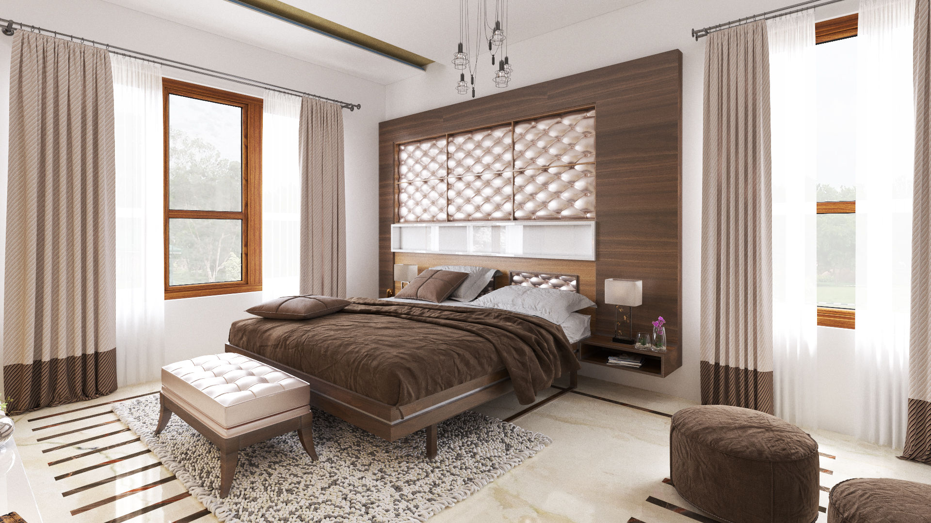 Bedroom Design Idea Associates Modern style bedroom Beds & headboards