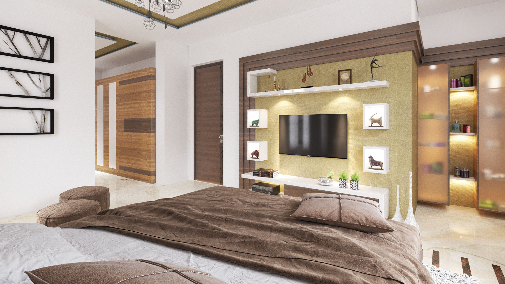 Bedroom Design Idea Associates Modern style bedroom Beds & headboards