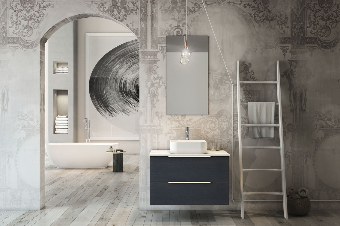 Serie Linea: l'alta progettualità, Arteba DesignArtigiano per la sala da bagno Arteba DesignArtigiano per la sala da bagno Baños de estilo moderno Bañeras y duchas