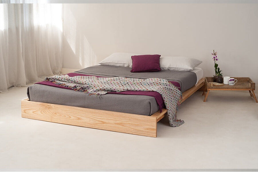 Naturity Alçak Masif Karyola, Homelli Homelli Modern style bedroom Beds & headboards