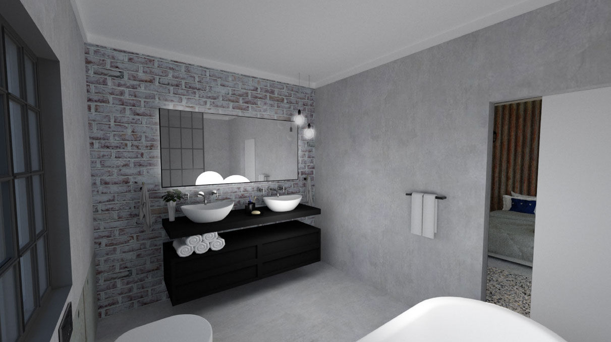 EN-Suite Bathroom A4AC Architects Modern bathroom Concrete