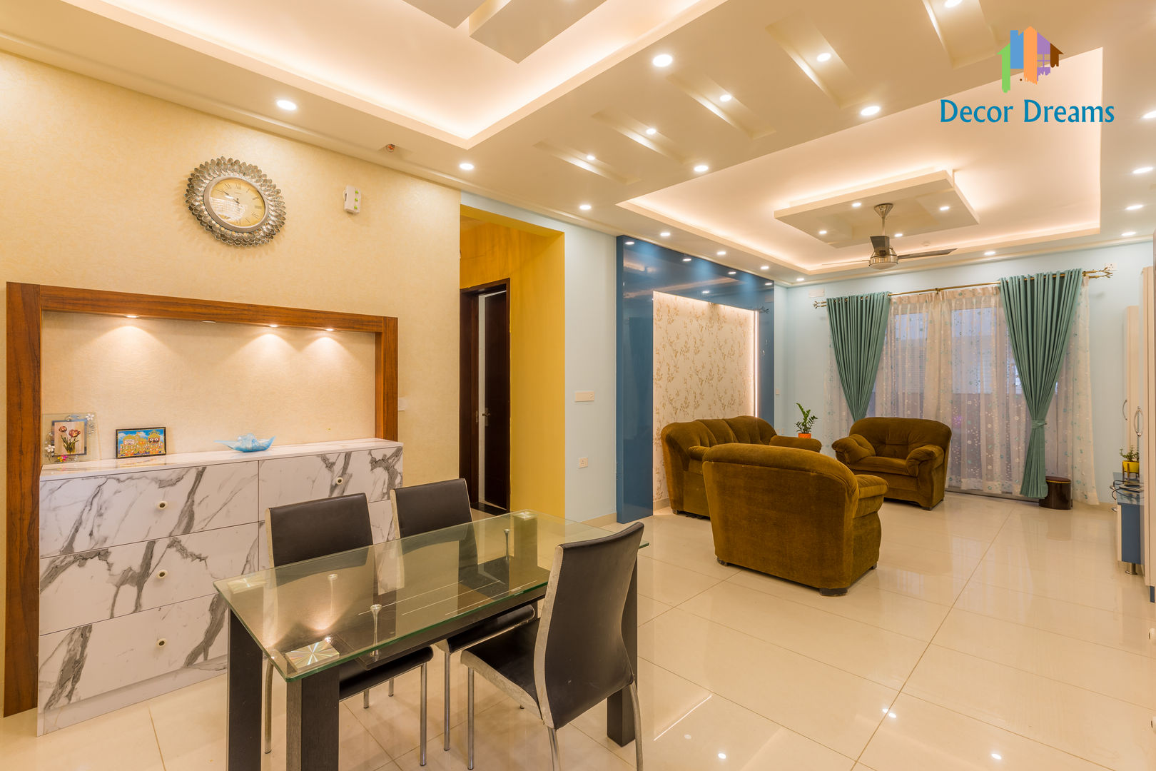 Vaishnavi Terraces, 3 BHK - Ms. Supriya, DECOR DREAMS DECOR DREAMS Modern living room