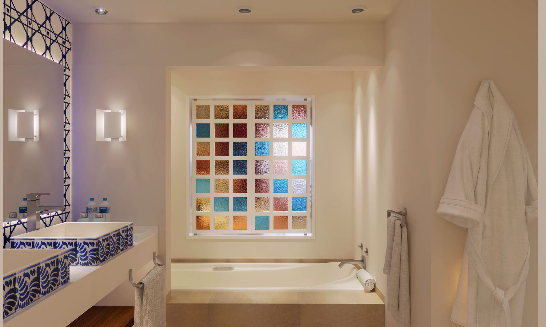 MODEL UNIT FOR THE SHERATON GRAND LOS CABOS, Progressive Design Firm Progressive Design Firm Ванная комната в стиле модерн