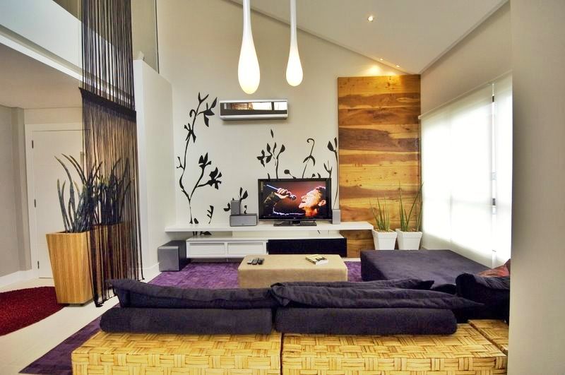 Remodelação de apartamento de praia, Form Arquitetura e Design Form Arquitetura e Design 모던스타일 거실