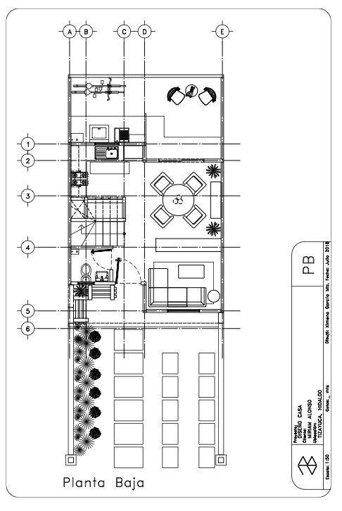 Planta Baja Plano 78metrosCuadrados diseño de interiores,diseño interior,interiorismo,plantas,autocad,diseños,plano arquitectonico