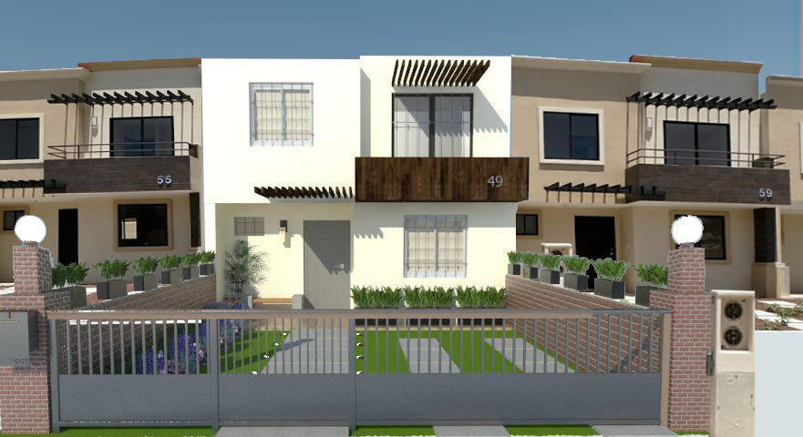 Diseño habitacional en residencial en Tizayuca, 78metrosCuadrados 78metrosCuadrados