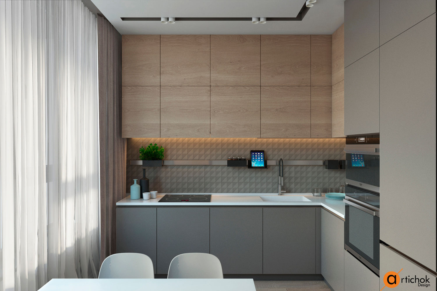 Природная симфония, Artichok Design Artichok Design Built-in kitchens Wood Wood effect