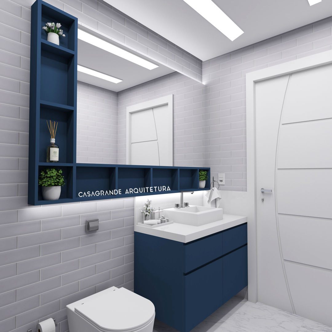 homify Modern bathroom Bricks