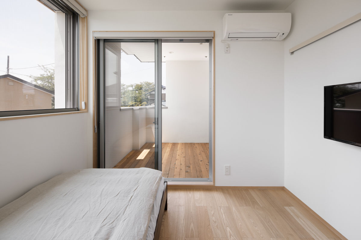 056平塚Kさんの家, atelier137 ARCHITECTURAL DESIGN OFFICE atelier137 ARCHITECTURAL DESIGN OFFICE Scandinavian style bedroom Wood Wood effect