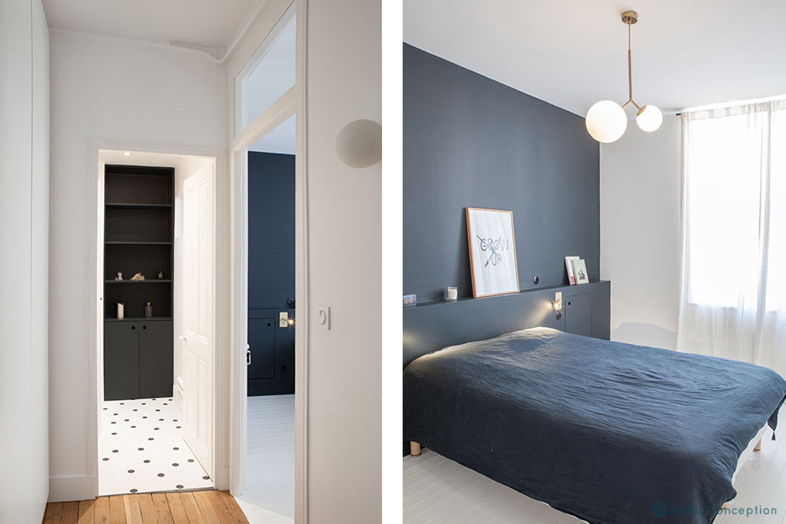 Un charmant appartement haussmannien en plein coeur d’Annecy repensé, SOHA CONCEPTION SOHA CONCEPTION Scandinavische slaapkamers