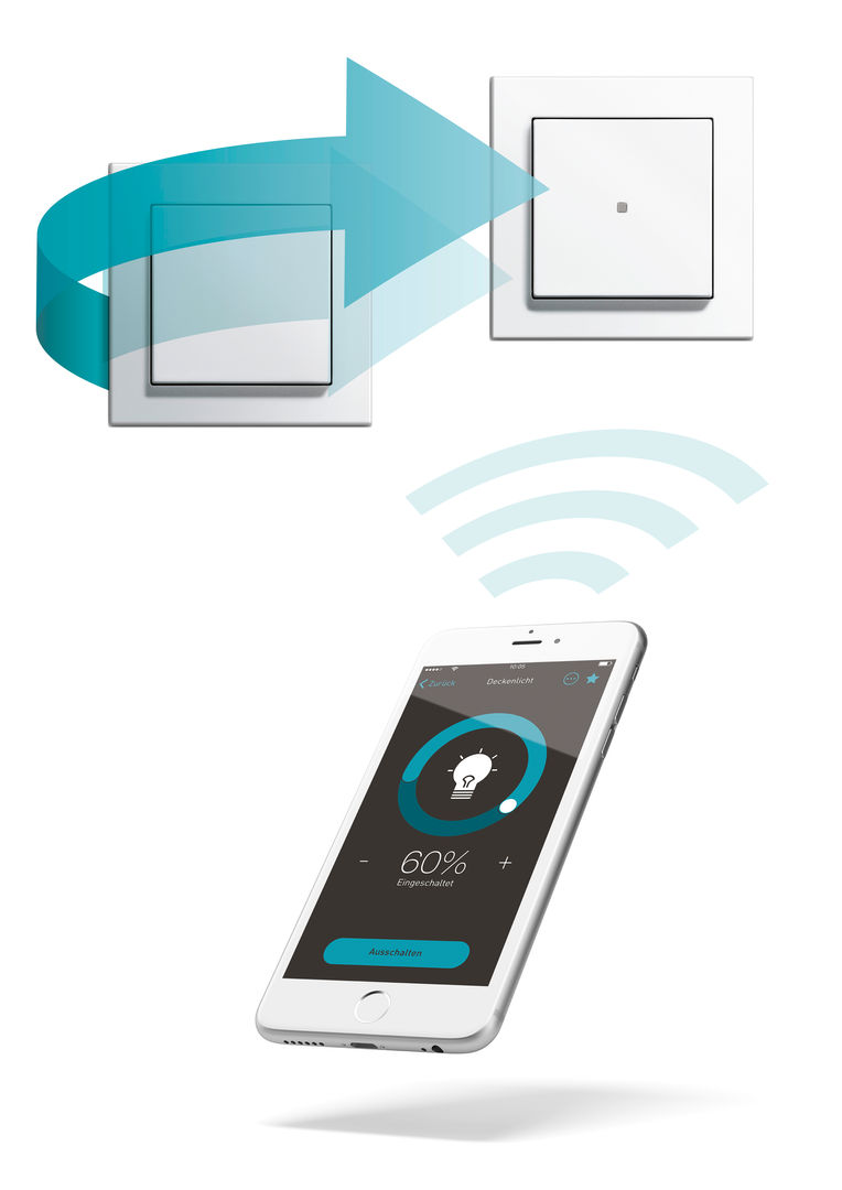 Mehr Wohnkomfort durch eNet SMART HOME „Mach mich smart!“, Gira, Giersiepen GmbH & Co. KG Gira, Giersiepen GmbH & Co. KG Modern Koridor, Hol & Merdivenler