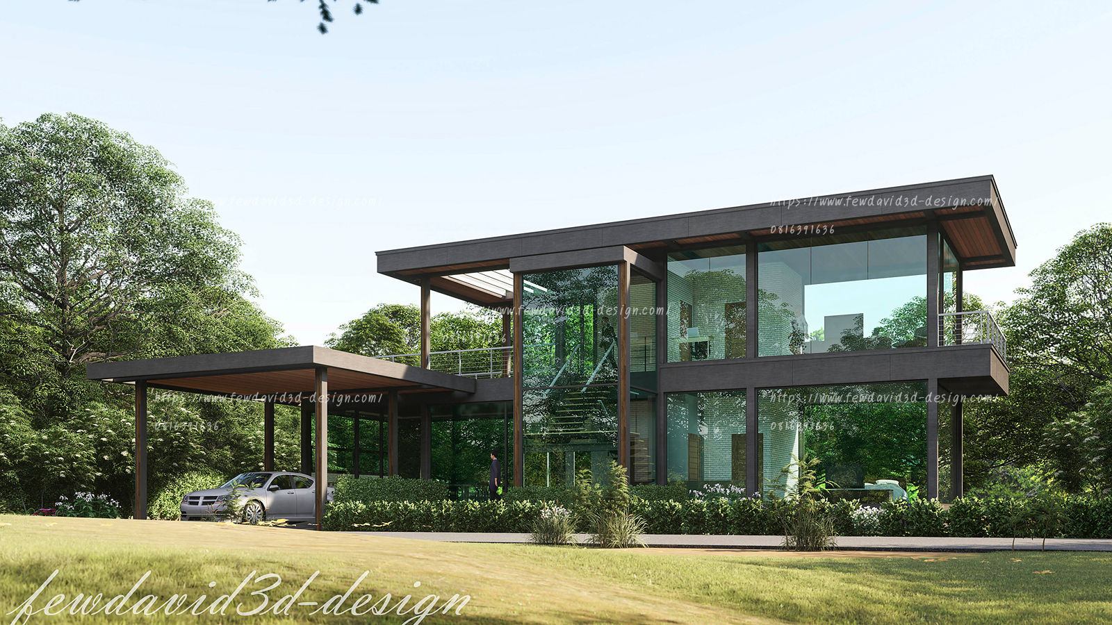 บ้านพักตากอากาศ 2ชั้น เขาใหญ่ นครราชสีมา fewdavid3d-design บ้านเดี่ยว