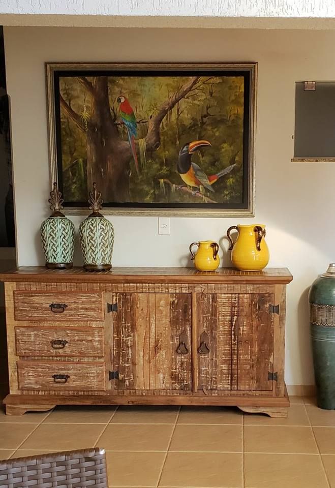 Ambientes lindos com os móveis Barrocarte na decoração de nossos cientes!, Barrocarte Barrocarte Ruang Makan Gaya Rustic Dressers & sideboards