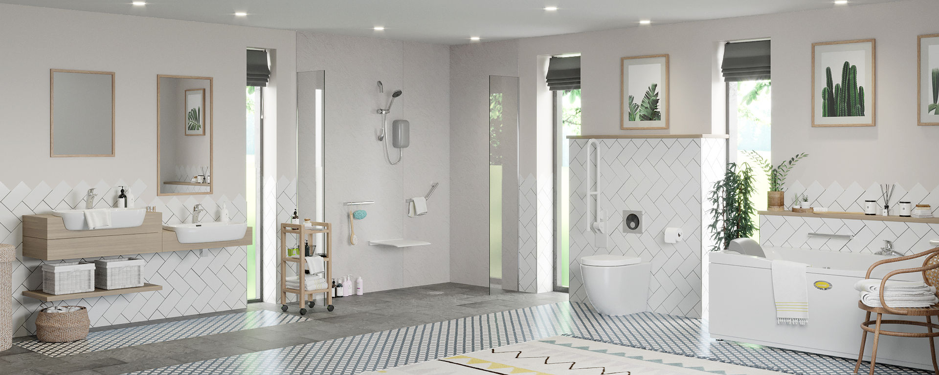 Independent Living - Bathroom ideas, Victoria Plum Victoria Plum Casas de banho modernas