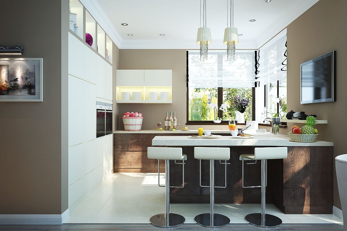 Кухня современный стиль, студия Design3F студия Design3F Minimalist kitchen