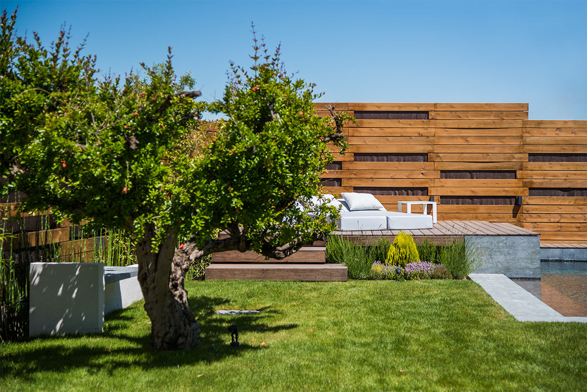 Diseño y construcción de piscinas y jardines zen en Madrid, AGi architects arquitectos y diseñadores en Madrid AGi architects arquitectos y diseñadores en Madrid Kolam Renang Modern Kayu Wood effect